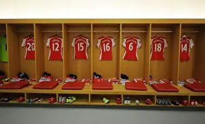 Arsenal V West Bromwich Albion 2014/15 Prints: Arsenal Changing Room - Arsenal vs West Bromwich Albion (2014/15) - Emirates Stadium