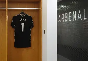 Arsenal Changing Room: Bernd Leno's Shirt Before Arsenal vs West Ham United (2020-21)