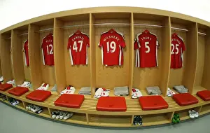 Arsenal V West Bromwich Albion 2008-09 Prints: Arsenal Changing Room: Focus before Defeating West Bromwich Albion 1-0 in the 2008-09 Premier League