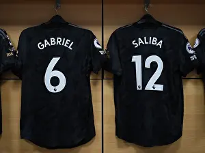Aston Villa V Arsenal 2022-23 Prints: Arsenal Changing Room: Gabriel and Saliba Shirts Before Aston Villa Match, 2022-23