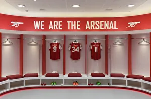 Arsenal V Sevilla - Emirates Cup 2022 Prints: Arsenal Changing Room: Jesus, Xhaka