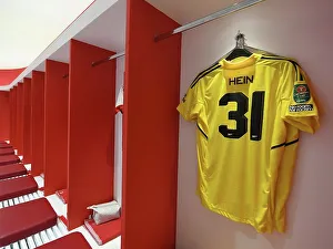 Arsenal V Brighton And Hove Albion - Carabao Cup 2022-23 Prints: Arsenal Changing Room: Karl Hein's Shirt Before Arsenal vs Brighton & Hove Albion (Carabao Cup 2022-23)