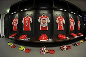 Arsenal V Manchester City - FA Community Shield 2014/15 Prints: Arsenal Changing Room: Preparing for the FA Community Shield Clash against Manchester City (2014)