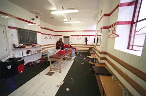 The Arsenal Changingroom after the match. Arsenal 4: 2 Wigan Athletic