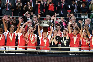 Arsenal V Manchester City - Community Shield 2023-24 Prints: Arsenal Claim Community Shield: Martin Odegaard Lifts the Trophy