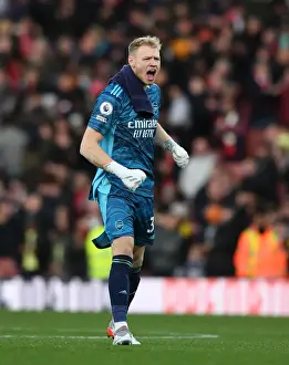 Arsenal V Watford 2021-22 Prints: Arsenal Clinch Premier League Title: Aaron Ramsdale's Emotional Victory Celebration