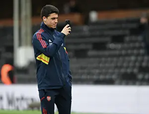Arsenal Coach Carlos Cuesta Before Fulham vs Arsenal Premier League Match, London 2023