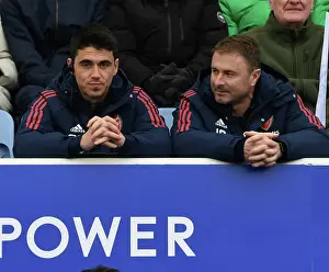 Leicester City V Arsenal 2022-23 Prints: Arsenal Coaches Carlos Cuesta and Ianki Cana Pavon at Leicester City vs Arsenal FC