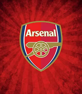 Images Dated 6th September 2013: Arsenal Crest Canvas (red flare design)
