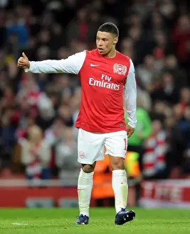 Arsenal V AC Milan 2011-12 Prints: Arsenal Crushes AC Milan 3:0 in UEFA Champions League: Oxlade-Chamberlain Shines at Emirates Stadium