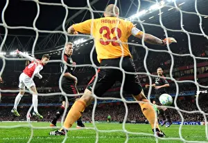 Arsenal V AC Milan 2011-12 Prints: Arsenal Crushes AC Milan: Laurent Koscielny's Header Secures 3-0 Victory in UEFA Champions League