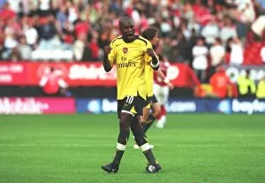 Charlton Athletic v Arsenal Collection: Arsenal defender William Gallas celebrates after the match