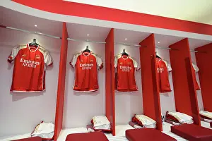 Arsenal Dressing Room: Pre-Match Moments before Arsenal FC vs Fulham FC, Premier League 2023-24