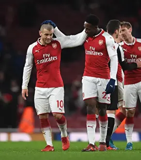 Arsenal Duo Jack Wilshere and Danny Welbeck Celebrate Victory Over Newcastle United