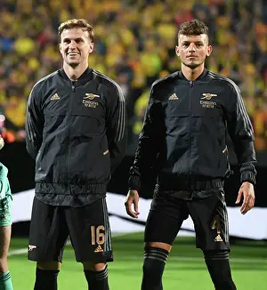 Bodø/Glimt V Arsenal 2022-23 Prints: Arsenal Duo Ready: Holding and White Before Bodo/Glimt Clash in Europa League
