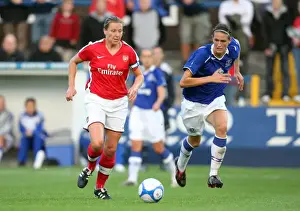 Arsenal Ladies V Everton Community Shield 2008-09 Prints: Arsenal and Everton Stars: Jayne Ludlow and Jill Scott Clash in FA Womens Community Shield Showdown