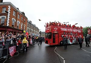 Images Dated 31st May 2015: Arsenal FA Cup Champions 2014-15: Victory Parade at Emirates Stadium