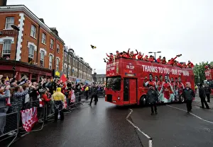 Arsenal FA Cup Final Victory Parade 2014-15 Prints: Arsenal FA Cup Champions 2014-15: Victory Parade at Emirates Stadium