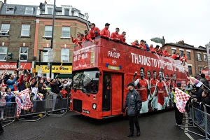 Arsenal FA Cup Final Victory Parade 2014-15 Prints: Arsenal FA Cup Triumph: 2014-15 Victory Parade
