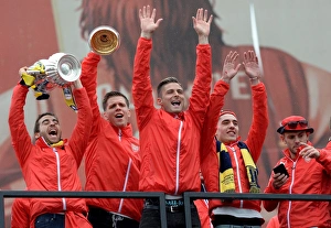 Arsenal FA Cup Final Victory Parade 2014-15 Prints: Arsenal FA Cup Triumph: 2014-15 Victory Parade