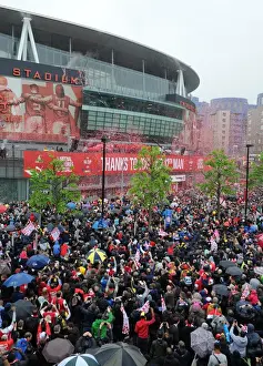 Arsenal FA Cup Final Victory Parade 2014-15 Prints: Arsenal FA Cup Victory Parade: Celebrating at Emirates Stadium, May 31, 2015