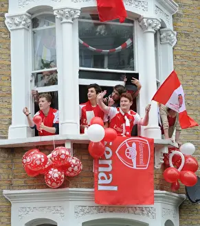 Arsenal FA Cup Final Victory Parade 2014-15 Prints: Arsenal FA Cup Victory Parade: Celebrating at Emirates Stadium, May 31, 2015