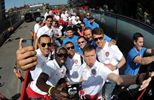 Arsenal Trophy Parade 2014 Prints: Arsenal FA Cup Victory: Theo Walcott