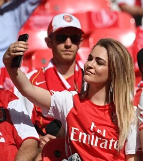 Arsenal v Chelsea - FA Cup Final 2017 Collection: Arsenal fan. Arsenal 2: 1 Chelsea. FA Cup Final. Wembley Stadium, 27 / 5 / 17. Credit