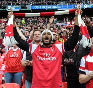 Arsenal fan before the match. Arsenal 1: 1 Wigan Athletic. 4: 2 after penalties. FA Cup Semi Final