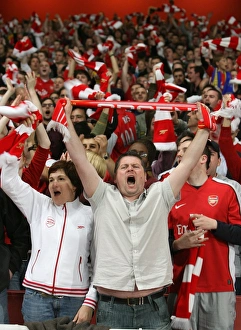 Arsenal V Villarreal 2008-09 Prints: Arsenal fans