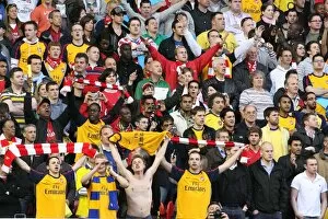 Liverpool v Arsenal 2008-9 Collection: Arsenal fans