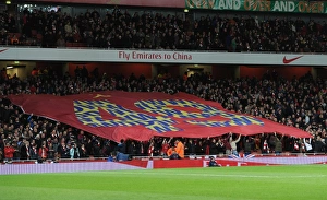 Arsenal fans with 49ers banner before the match. Arsenal 2:0 Liverpool Arsenal fans with 49ers banner before the match. Arsenal 2:0 Liverpool