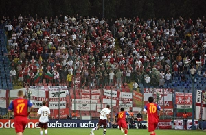 Steaua Bucharest v Arsenal 2007-08 Collection: The Arsenal fans