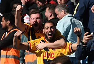 Arsenal Fans in Action: Aston Villa vs Arsenal, Premier League