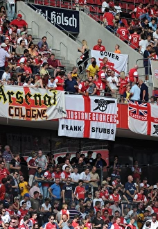 Cologne V Arsenal 2012-13 Prints: Arsenal Fans in Action during Cologne Pre-Season Friendly, 2012