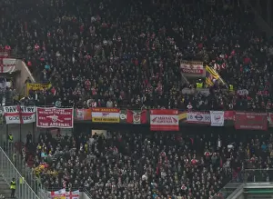 FC Koln V Arsenal 2017-18 Prints: Arsenal Fans in Action at FC Koln: UEFA Europa League 2017-18