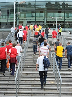 Arsenal fans. Arsenal 3: 2 Celtic. Emirates Cup, pre season. Emirates Stadium, 1 / 8 / 10