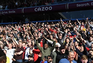 Aston Villa v Arsenal 2021-22 Collection: Arsenal Fans at Aston Villa vs Arsenal: Premier League Showdown, Birmingham 2022