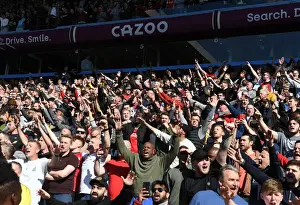 Arsenal Fans at Aston Villa vs Arsenal: Premier League Showdown, Birmingham 2022