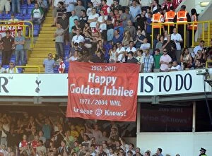 Arsenal fans banner. Tottenham Hotspur 2: 1 Arsenal. Barclays Premier League
