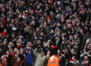 Arsenal fans celebrate Arsenals 3rd goal. Arsenal 3:0 Aston Villa Arsenal fans celebrate Arsenals 3rd goal. Arsenal 3:0 Aston Villa