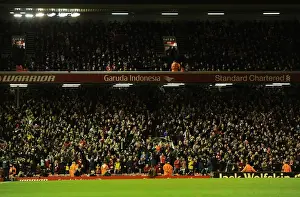 Arsenal Fans Celebrate Debuchy's Goal: Liverpool vs Arsenal, Premier League 2014/15
