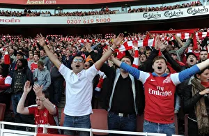 Arsenal V Tottenham 2011-12 Prints: Arsenal Fans Celebrate Derby Victory: Arsenal vs. Tottenham, Premier League 2011-12