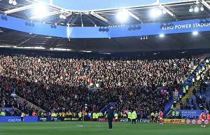 Leicester City V Arsenal 2022-23 Prints: Arsenal Fans Celebrate Dramatic Win Against Leicester City in Premier League
