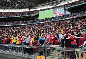Arsenal V Manchester City - FA Community Shield 2014/15 Prints: Arsenal Fans Celebrate FA Community Shield Victory