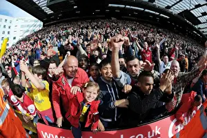 Norwich City V Arsenal 2013-14 Prints: Arsenal Fans Celebrate Premier League Victory over Norwich City