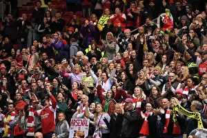 Bristol City Women V Arsenal Women 2023-24 Prints: Arsenal Fans Celebrate Victory at Bristol City Women's Super League Match