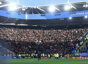 Leicester City V Arsenal 2022-23 Prints: Arsenal Fans Celebrate Victory Over Leicester City in Premier League Clash