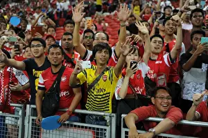 Arsenal V Singapore XI Prints: Arsenal Fans in Full Cheer at 2015 Barclays Asia Trophy in Singapore