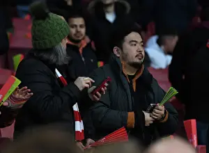 Arsenal Fans with Clappers: Arsenal FC vs Manchester United, Premier League 2022-23